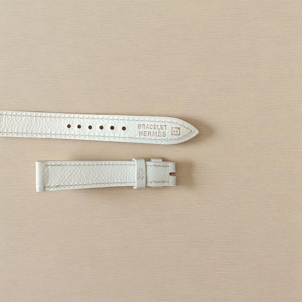 Hermès Cape Cod Double Tour Watch Strap 31mm SH White Leather – New - Picture 7 of 9
